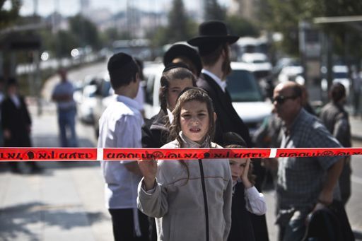 A Jérusalem, le 8 octobre 2015, après une agression au couteau d'un Israélien par un Palestinien  (REUTERS - Nir Elias)