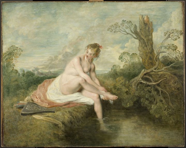 Antoine Watteau : Diane au bain. Huile sur toile. Paris, musée du Louvre, département des peintures.
 (RMN-Grand Palais (musée du Louvre) / photo Michel Urtado)