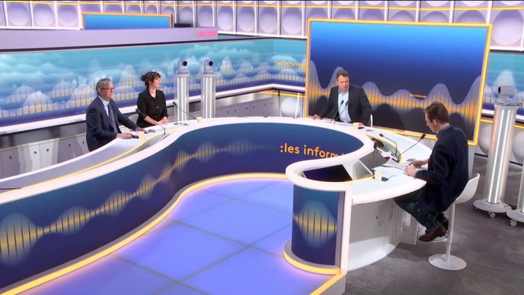 The informed discuss the news of Monday March 13, 2023 around Marc Fauvelle and Renaud Dély.  (FRANCEINFO / RADIOFRANCE)