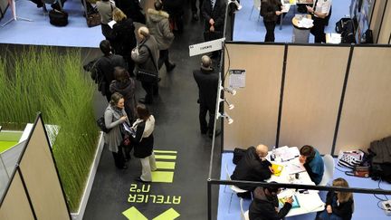 Un salon de l'emploi organis&eacute; par P&ocirc;le emploi &agrave; Nantes (Loire-Atlantique), en janvier 2013.&nbsp; (ALAIN LE BOT / AFP)