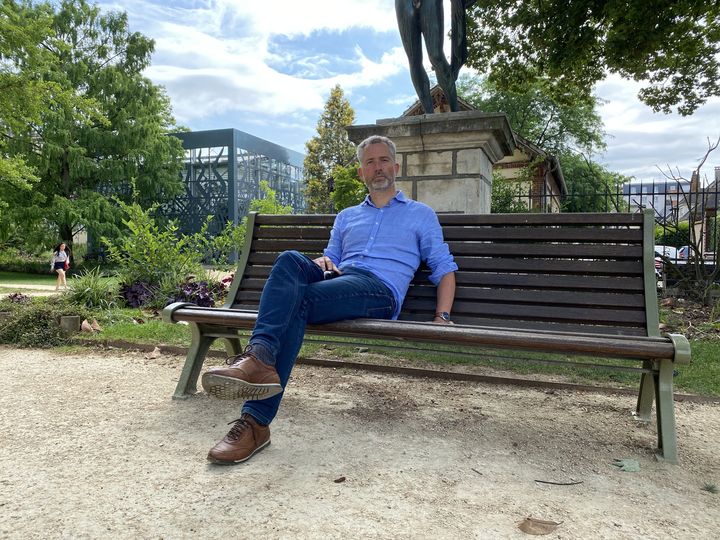 Fabien Gouttefarde, ancien député LREM de l'Eure, à Evreux, le 20 juin 2022. (RAPHAEL GODET / FRANCEINFO)