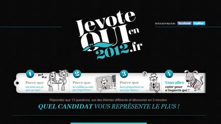 Capture d'écran du site Jevotequien2012.fr (DR)