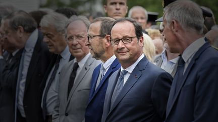 L'ancien président François Hollande participe à une cérémonie en hommage aux martyrs de Tulle (Corrèze), le 9 juin 2017. (PATRICK ALLARD / REA)