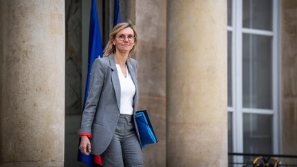 La ministre de la Transition énergétique, Agnès Pannier-Runacher, à Paris, le 15 novembre 2023. (XOSE BOUZAS / HANS LUCAS / AFP)