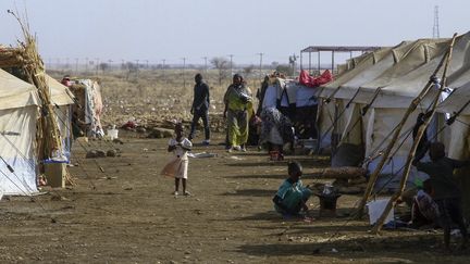 Un camp de réfugiés près d'Al-Qadarif, dans le sud du Soudan, le 20 mars 2024. (AFP)