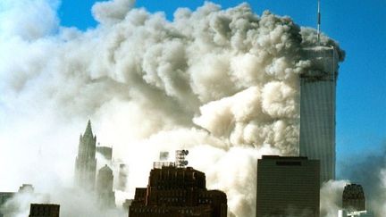 Une des deux tours jumelles du World Trade Center à New York avant son effondrement (David Surowiecki - Getty Images - AFP)