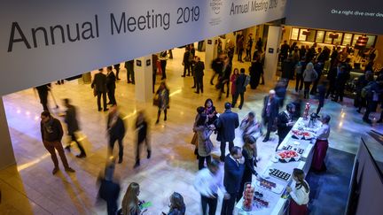 Le Forum économique mondial de Davos, le 22 janvier. (FABRICE COFFRINI / AFP)