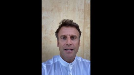 Capture d'écran du message d'Emmanuel Macron, posté le 11 septembre 2022 pour soutenir le marathon caritatif ZEvent. (TWITTER.COM)