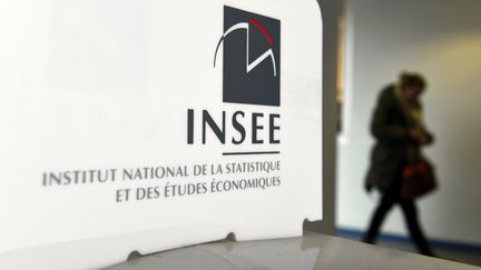 Logo de l'Insee, à Nancy (Meurthe-et-Moselle), en 2017 (photo d'illustration) (MAXPPP)