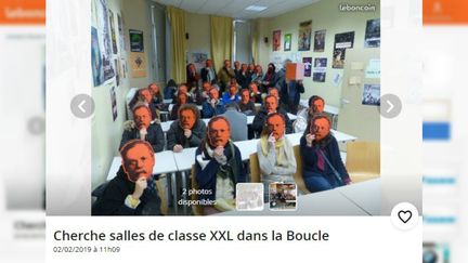 La photo de l'annonce postée smedi 2 février par des lycées en professeurs de Besançon (Doubs), en quête de nouvelles salles de classe. (LEBONCOIN)