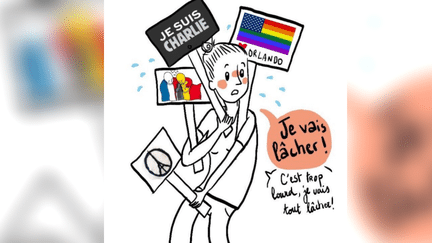 Un dessin posté sur Twitter après la tuerie d'Orlando, le 12 juin 2016. (DR)