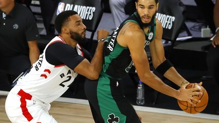 Jayson Tatum a été l'homme fort des Celtics face à Toronto  (KEVIN C. COX / GETTY IMAGES NORTH AMERICA)