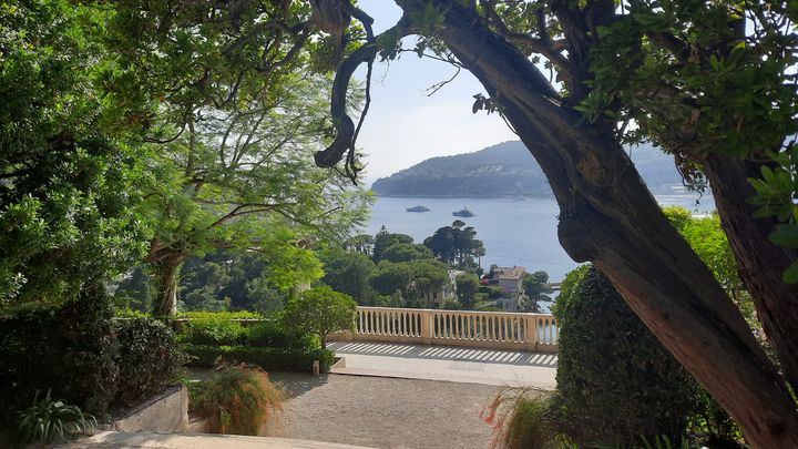 Les jardins offrent des vues sur les baies de Saint-Jean-Cap-Ferrat et Beaulieu-sur-Mer. Juillet 2023 (ANNE CHEPEAU / FRANCEINFO / RADIO FRANCE)