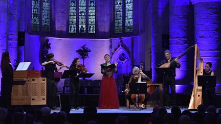 Lucile Richardot et l'ensemble Faenza au Festival d'Ambronay le 17 septembre 2021. (BERTRAND PICHENE :/ FESTIVA LD'AMBRONAY)