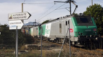 Un train de fret, le 19 janvier 2012. (RAYMOND ROIG / AFP)