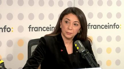 Hala Abou Hassira, ambassadrice de Palestine en France, invitée de franceinfo le 3 novembre 2023. (FRANCEINFO / RADIOFRANCE)