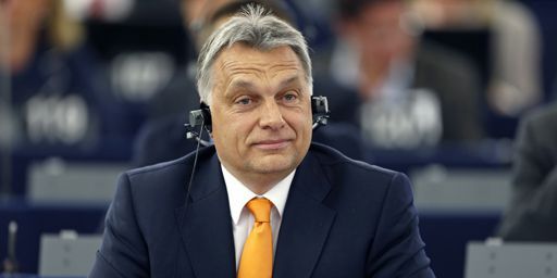 Viktor Orban au Parlement européen à Strasbourg le 19 mai 2015 (REUTERS - Vincent Kessler)