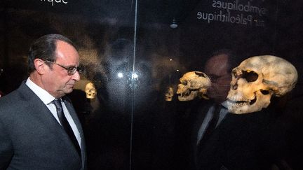 &nbsp; (Le président François Hollande inaugure le Musée de l'Homme à Paris. © MaxPPP)