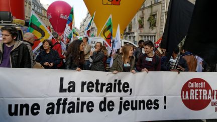 Lors d'une manifestation, le 30 octobre 2013 &agrave; Paris. (BERNARD_M / CITIZENSIDE / AFP)