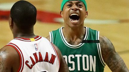 Isaiah Thomas, le meneur de Boston.  (JONATHAN DANIEL / GETTY IMAGES NORTH AMERICA)