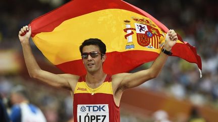 Miguel Angel Lopez, nouveau champion du monde du 20km marche (FRANCK FIFE / AFP)