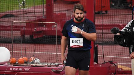 Le Français Quentin Bigot a terminé à la 5e place du concours olympique de lancer de marteau.&nbsp; (YOANN CAMBEFORT / MARTI MEDIA / DPPI via AFP)