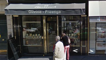 Capture d'écran de la bijouterie&nbsp;bijouterie Olivine, située 6 rue de Tocqueville à Paris, le 28 novembre 2017. (GOOGLE STREET VIEW)