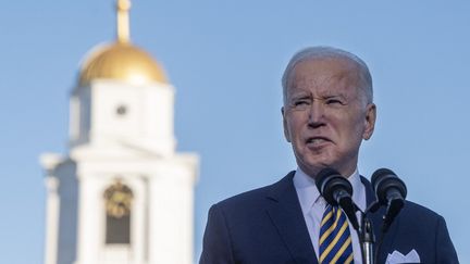 Joe Biden à Atlanta (Etats-Unis), le 11 janvier 2022. (JIM WATSON / AFP)