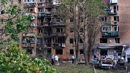 A building in the Kursk region (Russia), destroyed by Ukrainian shelling, August 11, 2024. (KOMMERSANT/ SIPA)