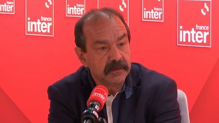 Philippe Martinez, secrétaire général de la CGT, le 30 avril 2022 sur France Inter. (FRANCEINTER / RADIO FRANCE)