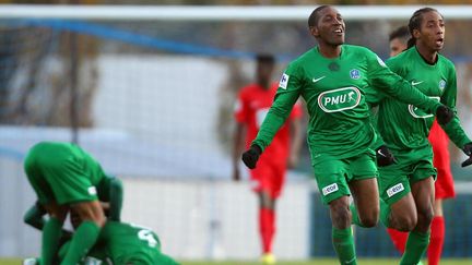 Les joueurs du Club Franciscain, ici vainqueurs face à Lormont (2-0) (THEILLET LAURENT / MAXPPP)