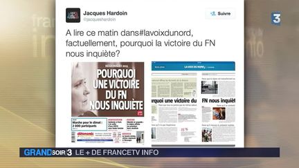 Régionales : la une de La Voix du Nord fait polémique