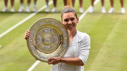 Simona Halep était tenante du titre de Wimbledon après sa victoire de prestige&nbsp;en juillet 2019 contre Serena Williams. (GLYN KIRK / AFP)