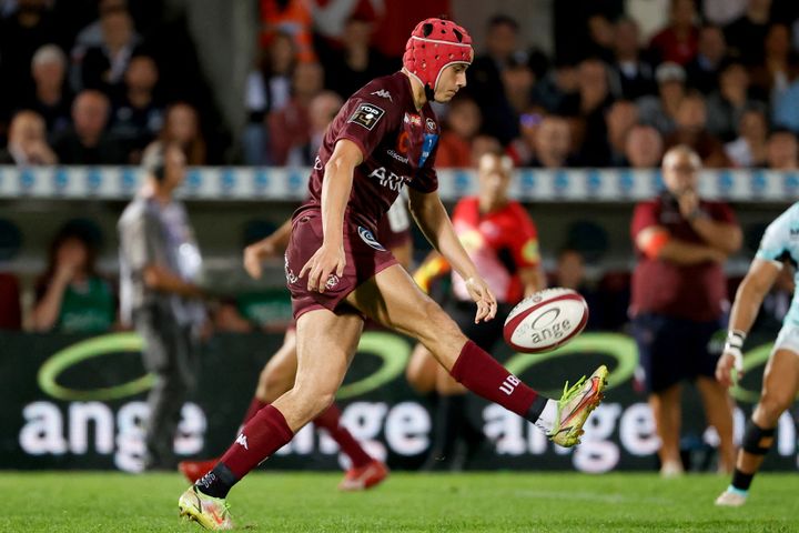 Union Bordeaux-Bègles winger Louis Bielle-Biarrey during the meeting between Bordeaux and Toulon, October 30, 2022. (ROMAIN PERROCHEAU / AFP)