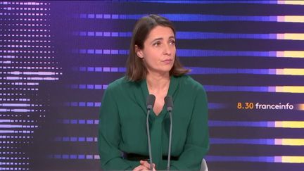 Sophie Binet, secrétaire générale de la CGT, le 11 décembre 2023 sur franceinfo. (FRANCEINFO / RADIOFRANCE)