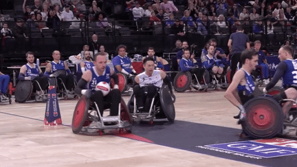 L’Australie a remporté, dimanche 22 octobre, la Coupe internationale de rugby fauteuil qui se déroulait à Bercy (Paris). Les Français, eux, se sont inclinés en quart de finale. (franceinfo)