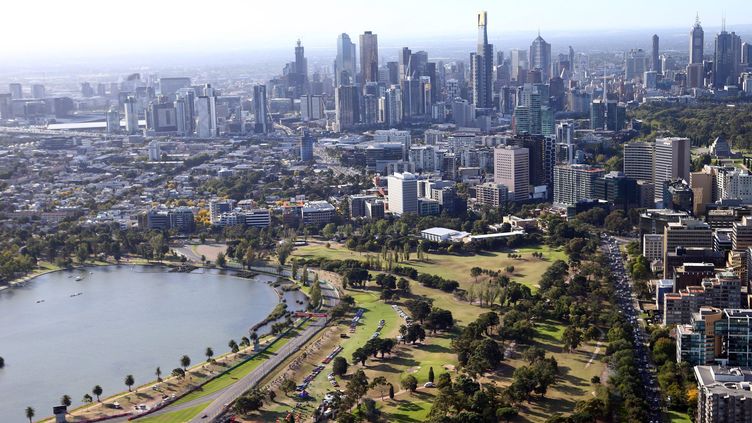 Vue aérienne de Melbourne, en Australie. ( PHOTO4 / MAXPPP)