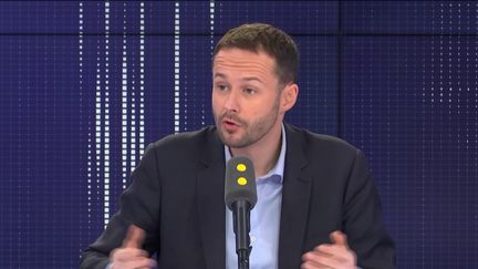 David Belliard, candidat écologiste pour la mairie de Paris, sur franceinfo. (FRANCEINFO / RADIOFRANCE)