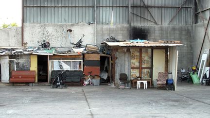 Un camp de Roms, &agrave; Marseille (Bouches-du-Rh&ocirc;ne), le 15 septembre 2011. (GEORGES ROBERT / CITIZENSIDE.COM / AFP)