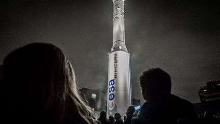 The Vega rocket in Milan, Italy, November 8, 2019. (CARLO COZZOLI / MAXPPP)