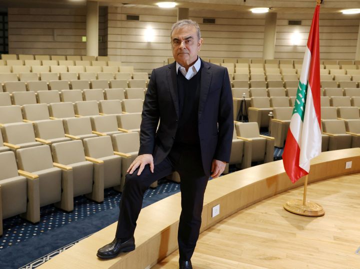 Carlos Ghosn à l'Université Saint-Esprit de Kaslik (USEK), au nord de Beyrouth. (LP/OLIVIER LEJEUNE / MAXPPP)