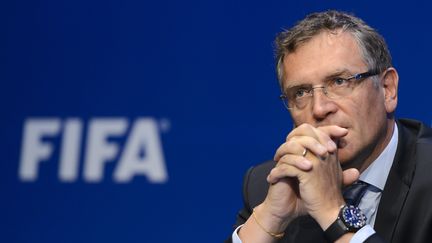 Jérôme Valcke, ancien secrétaire général de la Fifa, a été licencié en janvier 2016 de la fédération internationale. (FABRICE COFFRINI / AFP)