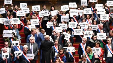 Les députés de La France insoumises à Paris, le 20 mars 2023. (BERTRAND GUAY / AFP)