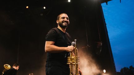 Ibrahim Maalouf sur la scène des Nuits de Fourvière à Lyon (Paul Bourdrel)