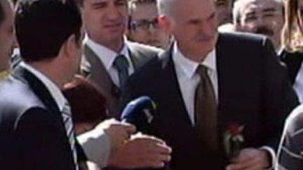 Georges Papandréou, candidat victorieux de l'opposition grecque aux Législatives du 04 octobre 2009 (© France 2)