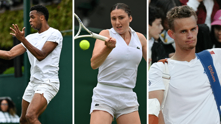 Giovanni Mpetshi Perricard, Elsa Jacquemot et Luca Van Assche. (AFP)