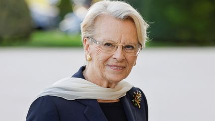 L'ancienne ministre Michèle Alliot-Marie à l'hôtel des Invalides (Paris), le 3 octobre 2023. (LUDOVIC MARIN / AFP)