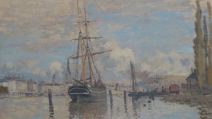 Claude Monet, "La Seine à Rouen", 1872, Shizuoka, Shizuoka Prefectoral Museum of
Art, Japon (© Shizuoka, Shizuoka Prefectoral Museum of Art)