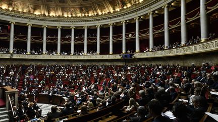 Les députés siègent à l'Assemblée nationale, à Paris,n le 29 mai 2018. (PHILIPPE LOPEZ / AFP)