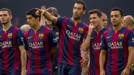 Vermaelen, Suarez, Busquets, Messi et Xavi (FC Barcelone) (ALBERT LLOP / ANADOLU AGENCY)